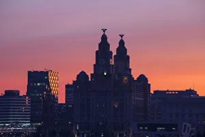 United Kingdom, England, Merseyside, Liverpool, View of The Royal Liver Building
