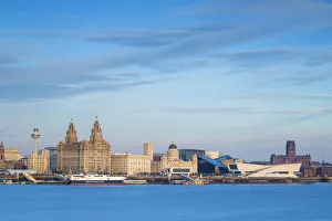 United Kingdom, England, Merseyside, Liverpool, View of Liverpool skyline