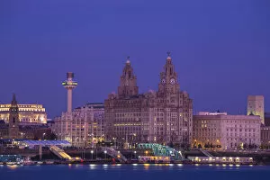 Images Dated 6th November 2015: United Kingdom, England, Merseyside, Liverpool, View of Liverpool skyline