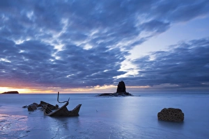 United Kingdom, England, North Yorkshire, Whitby. The wreck of the Admiral von Tromp