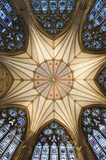 United Kingdom, England, North Yorkshire, York. The Chapter House at York Minster