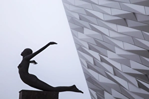 United Kingdom, Northern Ireland, Belfast, View of the Titanic Belfast museum