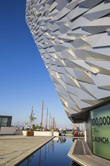 United Kingdom, Northern Ireland, Belfast, View of the Titanic Belfast museum