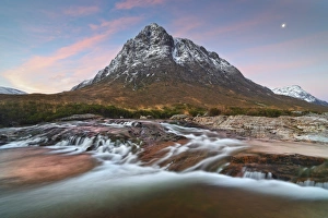 Orange Prints: United Kingdom, UK, Scotland, Highlands, Glencoe, Buachaille Etive Mor