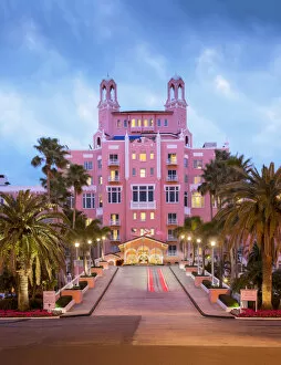 United States, Florida, St Pete Beach, Gulf Of Mexico, Don CeSar Hotel, Pink Palace