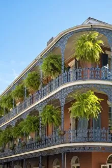 French Quarter Balconies in New Orleans Photo Art Print Poster 18x12 inch 