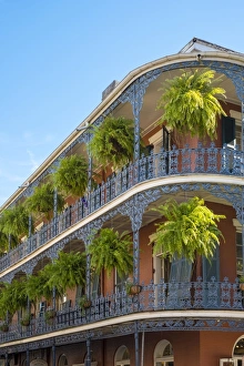 French Quarter Prints: United States, Louisiana, New Orleans. French Quarter balconies on Royal Street