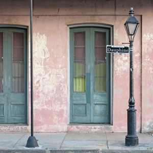 United States, Louisiana, New Orleans. Colorful doors and windows in the French Quarter