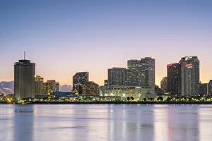Images Dated 16th May 2017: United States, Louisiana, New Orleans. View of downtown New Orleans skyline from across