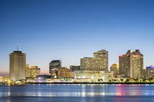 Images Dated 16th May 2017: United States, Louisiana, New Orleans. View of downtown New Orleans skyline from across