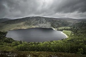Upper Lake in Wicklow Mountains National Park. Glendalough, Co. Wicklow, Leinster, Ireland