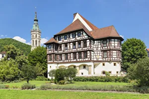 Swabian Jura Prints: Urach Castle and collegiate church, Bad Urach, Swabian Alps, Baden-Wurttemberg, Germany