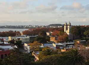 Uruguay, Colonia Department, Colonia del Sacramento, Elevated view of the historic