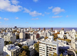 Uruguay, Montevideo, Cityscape viewed from the Salvo Palace