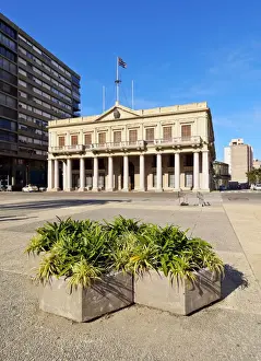 Copy Space Prints: Uruguay, Montevideo, View of the Estevez Palace on the Independence Square