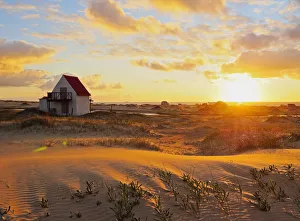 Uruguay, Rocha Department, Cabo Polonio, Sunrise at dunes