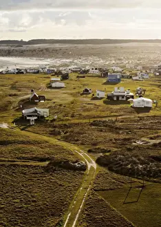 Uruguay Prints: Uruguay, Rocha Department, Elevated view of the Cabo Polonio