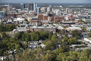 Birmingham Prints: USA, Alabama, Birmingham, Aerial view of city