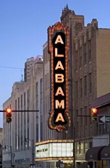 USA, Alabama, Birmingham, Dusk, USA, Alabama Theatre, Show Place Of The South'