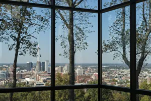 USA, Alabama, Birmingham, Vulcan park, view from Vulcan park to downtown Birmingham