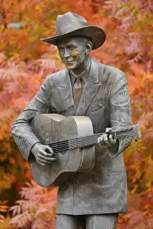Southern Prints: USA, Alabama, Montgomery, Hank Williams statue in downtown