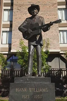 Alabama Prints: USA, Alabama, Montgomery, statue of singer and Alabama native, Hank Williams