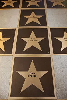 Alabama Prints: USA, Alabama, Muscle Shoals Area, Tuscumbia, Alabama Music Hall of Fame, Walk of Stars