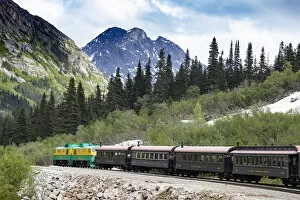 Images Dated 12th July 2019: USA, Alaska, Skagway, historic White Pass Railway