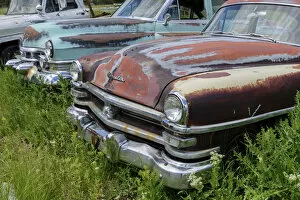 Images Dated 9th August 2017: USA, America, Montana, Rusty cars at Kirkville Ghost Town near Philipsburg