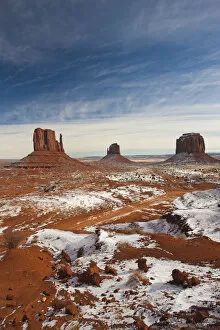 Images Dated 22nd September 2009: USA, Arizona, Monument Valley Navajo Tribal Park, Monument Valley in the snow