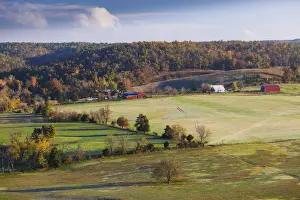 USA, Arkansas, War Eagle, Hobbs State Park Conservation Area, elevated view