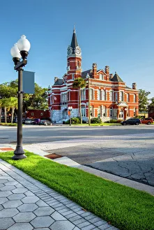 Images Dated 12th September 2022: USA, Brunswick, Georgia, Old City Hall, Late 1800s Romanesque Architecture