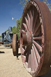 Images Dated 15th August 2011: USA, California, Death Valley National Park, Furnace Creek, Borax Museum, old wagons
