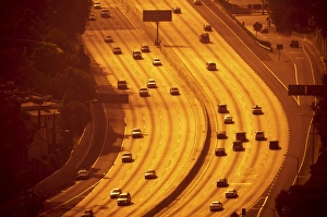 USA, California, Los Angeles, Route 101 and Downtown