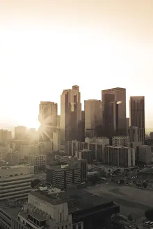 USA, California, Los Angeles, Skyline of Downtown Los Angeles