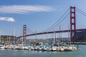Images Dated 15th March 2017: USA, California, Marin County, Sausalito, Horseshoe Bay, Presidio Yacht Clud, San