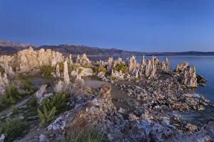 USA, California, Mono Lake, Salt lake, Tuff sculptures