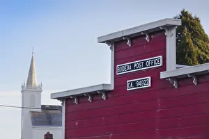 USA, California, Northern California, North Coast, Bodega, post office and Saint Teresa