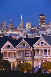 Western Collection: USA, California, San Francisco, The Haight, houses at Alamo Square