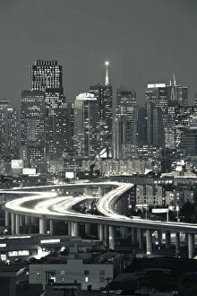Images Dated 17th June 2011: USA, California, San Francisco, Potrero Hill, view of downtown and I-280 highway