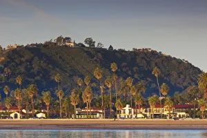 USA, California, Southern California, Santa Barbara, Cabrillo Boulevard, sunrise USA, California, Southern California, Santa Barbara, Cabrillo Boulevard, sunrise