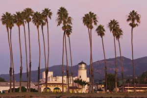USA, California, Southern California, Santa Barbara, Cabrillo Boulevard, sunrise