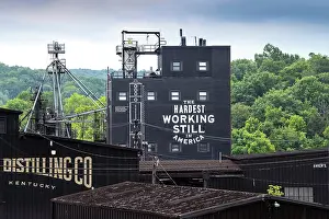 Distillery Prints: USA, Clermont, Kentucky, Blue Grass Region