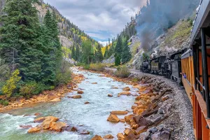 Locomotive Prints: USA, Colorado, Animas Canyon, Animas River, Durango and Silverton Narrow Gauge Railroad