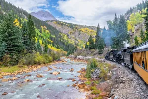 Locomotive Prints: USA, Colorado, Animas Canyon, Animas River, Durango and Silverton Narrow Gauge Railroad