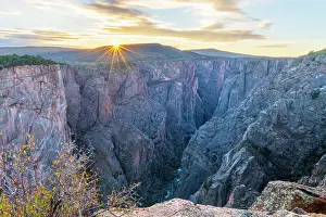 Western Usa Prints: USA, Colorado, Black Canyon of the Gunnison National Park at sunrise