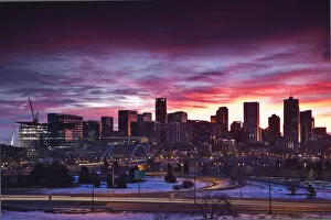USA, Colorado, Denver, city view from the west