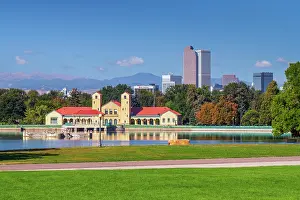 Western Usa Prints: USA, Colorado, Denver skyline, City Park