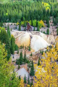 Elevated Viewpoints Prints: USA, Colorado, Million Dollar Highway, Guston, Yankee Girl Mine, Hoist House