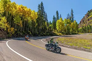 Highways Prints: USA, Colorado, Million Dollar Highway between Silverton and Durango